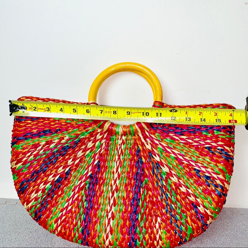 Send me $15 offer colorful straw summer handbag - Picture 4 of 6